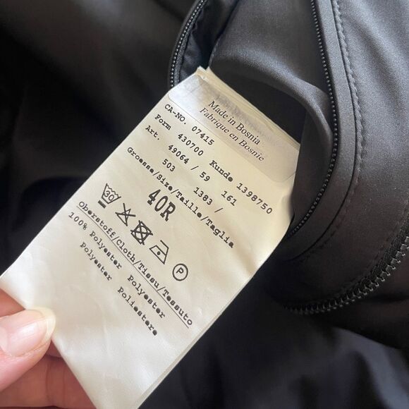 Bugatti Contrast Trim Water-Repellent Coat-BLACK-40 - Picture 5 of 8